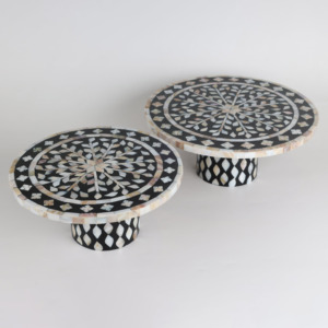 Présentoir de luxe en nacre pour gâteaux MOP incrustation présentoirs pour desserts gastronomiques - Product Image 1