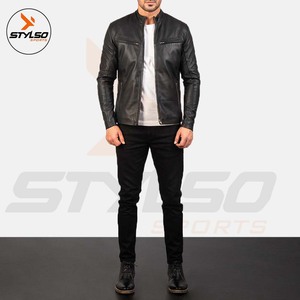 Men's Leather Jacket for Biker <b>Distressed</b> Genuine Lambskin <b>Top</b> Quality Material Wholesale Price - Product Image 6