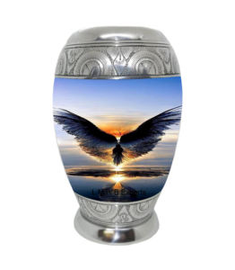 Urnes funéraires lavande belle fleur prairie lever du soleil avec sac de velours gratuit L MAX B EXPORTS - Product Image 3