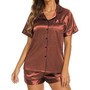 Pijama de 2 piezas ligero personalizado para mujer, conjunto de pantalones cortos para uso en el Salón del hogar - Product Image 4