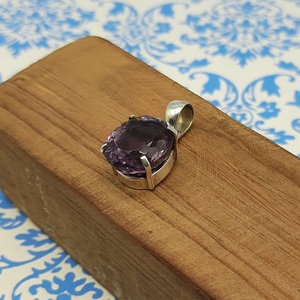 จี้พลอยอเมทิสต์สีเงิน925ดีไซน์แบบโบฮีเมียนดีไซน์เนอร์ประดับเพชรธรรมชาติ - Product Image 2