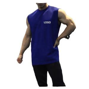 Fabricante personalizado al por mayor de fitness hombre camisetas sin mangas slim fit deporte hombres camisa sin brazos camiseta sin mangas - Product Image 3