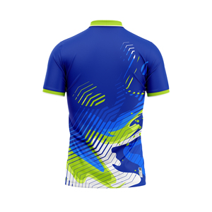 Conjuntos de camisetas polo con estampado personalizado Diseño azul verde Ropa deportiva unisex Ropa deportiva de secado rápido Transpirable OEM ODM para equipos y marcas - Product Image 2