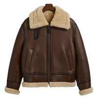 Veste bomber B3 en cuir d'agneau véritable de haute qualité pour homme, fourrure en peau de mouton, écologique, coupe-vent, hiver, vintage, mode, longue