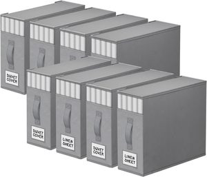 Organizadores y Almacenamiento para Sábanas KUYUE, Contenedores de Almacenamiento Plegables Resistentes con Ventana y Etiqueta, Almacenamiento y Organización. - Product Image 2