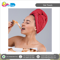 Serviettes à cheveux en coton cardé 100% de qualité supérieure, séchage rapide, écologiques, collection exclusive pour femmes, vente en gros pour salon.