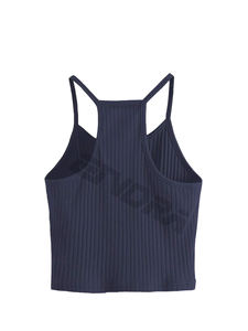 Nueva camisa corta sin mangas con logotipo personalizado liso para mujer, camisas de moda, ropa de mujer 2023 para blusas de mujer - Product Image 6