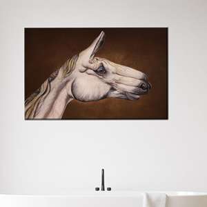 Toile d'art moderne représentant un cheval surréaliste, impression abstraite pour décoration murale, 1P: Gallery Wrapped - Product Image 1