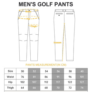 OEM Men's Golf Pants with Custom Fit Breathable Fabric for Sports Promotions & Team Branding - Product Image 6