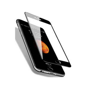 Protection d'écran en verre trempé Zore 3D Latte Full Coverage pour iPhone 7, installation facile, antistatique, anti-espion, noir - Product Image 1