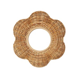 Elegante espejo de pared artesanal contemporáneo tejido a mano jacinto de agua de Vietnam encanto estético Natural ecológico para decoración del hogar - Product Image 1