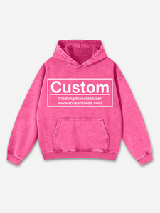 Sudadera con Capucha para Hombre, Estilo Vintage, Lavado Ácido, Diseño Gráfico, Talla Grande, Estilo Desgastado, Informal, Venta al Por Mayor Personalizada - Product Image 5