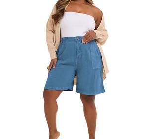 Pantalones cortos de moda personalizados de buena calidad para mujer, pantalones cortos de algodón de Color personalizados para mujer, pantalones cortos transpirables estéticos con bolsillos - Product Image 1