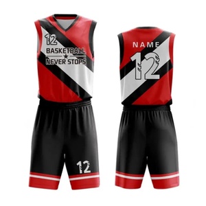 Débardeur de basket-ball antibactérien respirant à séchage rapide et impression de logo personnalisée gratuite Ensemble de débardeurs de basket-ball adultes unisexe personnalisable - Product Image 1