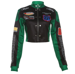 แจ็กเก็ตเบสบอลสำหรับผู้ชายเสื้อแจ็กเก็ตกันหนาวแบบลำลองปกตั้งมีหลายสี - Product Image 5