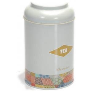 1.2L Vert Patchwork Motif rond Métal Boîte 105mm x 150mm avec Couvercle Dôme 105mm x 150mm avec Couvercle Dôme - Product Image 1