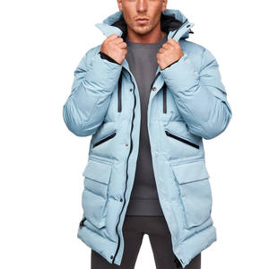 Meilleure vente Veste matelassée de couleur unie sur mesure de haute qualité à capuche pour hommes pour l'hiver en extérieur - Product Image 1