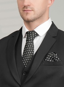 Costume Homme Noir de Qualité Supérieure 5 Pièces Coupe Slim Smoking pour Mariage Marié Affaires Formelle et Tenue de Bureau Disponible à la Vente - Product Image 2