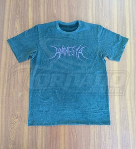 T-shirt unisexe délavé à l'acide coupe oversize séchage rapide respirant tricoté polyester chemises courtes à col rond motif imprimé haut - Product Image 2