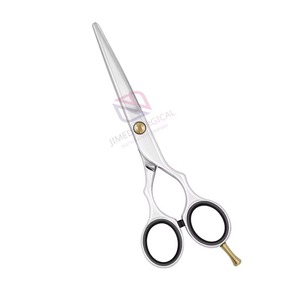 Ciseaux de barbier en acier inoxydable de qualité supérieure, repose-doigts réglable en or, réutilisables, de haute qualité, tranchants et émoussés pour couper les cheveux - Product Image 6