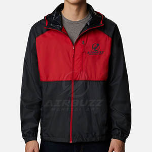 Chaqueta Cortavientos Impermeable para Hombre, Nueva Moda, con Capucha, Cuello Ajustable, Spandex/Poliéster, Servicio OEM de Alta Calidad - Product Image 1