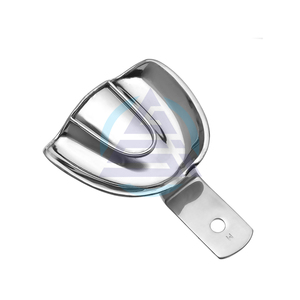 Plateau d'empreinte orthodontique moyen, prothèse complète, supérieure, en acier inoxydable massif, plateau d'empreinte endodontique édenté - Product Image 1