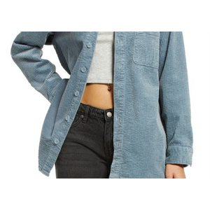 BP. Camicia Casual in Velluto a Coste Elasticizzato con Bottoni, Taglia XS, Blu Citadel - Unisex - Product Image 3