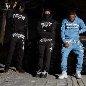 Personalizado de alta calidad de algodón chándal hombres Sudadera con capucha y Jogger conjunto de gran tamaño pulóver sudaderas con capucha pantalones de chándal lavado 2 piezas conjunto para los hombres - Product Image 5