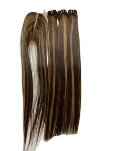 Cuticles Aligned Raw Single Donor Virgin Curly Human Hair Tape Bundle Color <b>Piano</b> - Product Image 2