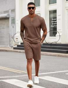 Logotipo personalizado de verano para hombre de entrenamiento de fútbol Jogger pantalones cortos conjunto para los hombres de 2 piezas traje de camiseta y pantalones cortos conjunto - Product Image 4