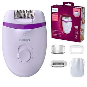 PhiIips Satinelle Épilateur Compact Épilation Essential Lame en Acier Inoxydable Filaire BRE224/00 Blanc & Rose - Product Image 4