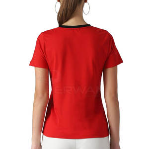 Camiseta de mujer de color personalizado de último estilo, camiseta de mujer personalizada al por mayor, camiseta de mujer informal de alta calidad - Product Image 4