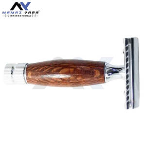 Maquinilla de Afeitar de Doble Filo Color Cromo para Hombre, Kit de Afeitado Húmedo con Maquinilla de Afeitar de Latón de Marca Privada - Product Image 2