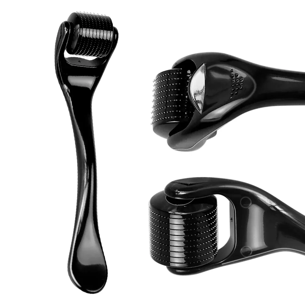 OEM titanio 0.5mm 1mm Micro ago pelle 540 Microneedle Haire Derma Roller sistema per tutta l'età utilizzando barba e cura dei capelli