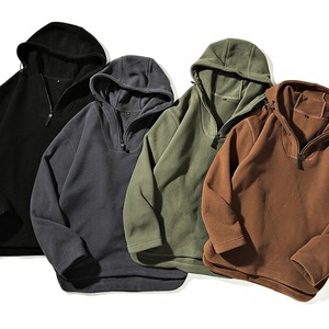 Sweat à capuche pour homme 100% coton poly mélangé Sweat à capuche lourd Noir XS à 6XL Technique de tissage Logo imprimé - Product Image 1