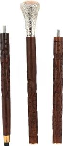 Bastones victorianos decorativos y bastones para hombres y mujeres-36 "Mango de latón de ébano marrón Bastón plegable Derby unisex - Product Image 6