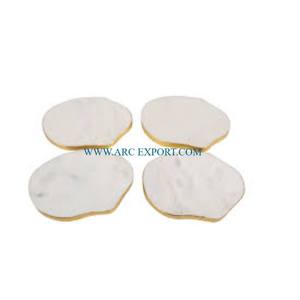 Lot de 4 sous-verres attrayants fantaisie Table de maison sous-verres décoratifs en marbre faits à la main classique dessus de table tapis de cuisine et tampons d'approvisionnement - Product Image 1