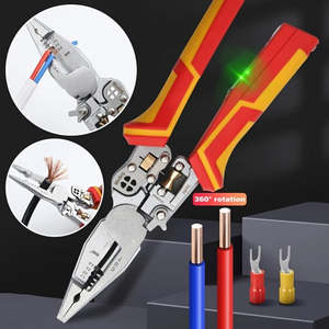 Pince à dénuder multifonction 8-en-1 avec testeur de tension, fonctions de sertissage et de coupe, système de mesure métrique - Product Image 1