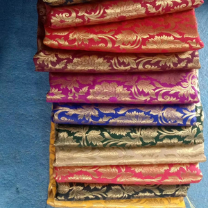 Tela Jacquard de brocado Premium para vestidos de novia Ropa étnica Decoración para el hogar Tapicería y aplicaciones de prendas de diseño - Product Image 1