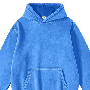 Sudadera con capucha lavada con ácido de algodón 100% de alta calidad, sudadera de gran tamaño con hombros caídos, sudadera de lavado de calle, sudadera vintage lavada con piedra - Product Image 2