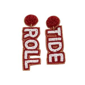 Beautiful Warm Felt <b>Back</b> Beaded Hot Chocolate Handcraft Beaded Embroidery Earrings Fancy Stylish & Latest By Hiba Enterprises - Product Image 5