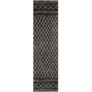 Tapis d'intérieur en fourrure gris foncé de style marocain, série 940 - Product Image 6