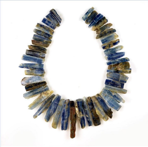 Perles de Kyanite Bleues Naturelles Collier à Lame Brute et Rugueuse Kyanite Superposition Boho Collier Plaque de Cristal de Guérison Pierres Précieuses Lâches - Product Image 1