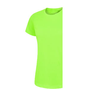 T-shirt personnalisé pour femme, col rond, manches courtes, couleur unie, respirant, en tissu molletonné en coton biologique écologique - Product Image 6