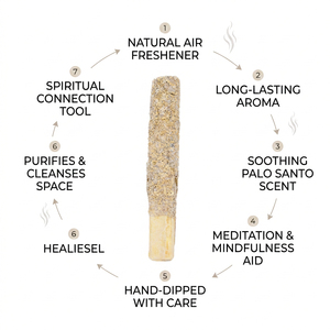 Incienso Aromático de Palo Santo en Barra Hecho con Madera, Copal y Resina, Hecho en Perú - Product Image 3