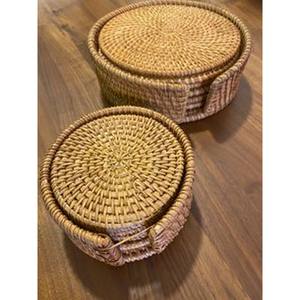 Grass Woven Tablemats Round Corn Natural Woven <b>Placemats</b> <b>Wicker</b> Sea Grass Coasters Heat Resistant <b>Placemats</b> Table Pad - Product Image 5