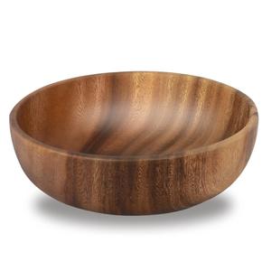 Ensaladera de madera de lujo de forma redonda, cuenco de sopa hecho a mano de calidad superior, cuenco de sopa Vintage de tamaño personalizado - Product Image 1