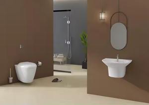 Inodoro colgado en la pared de cerámica de lujo estilo europeo con lavabo artículos sanitarios de baño asequibles - Product Image 4