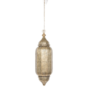 Handcrafted Moroccan Brass Pendant <b>Light</b> Vintage Style Filigree <b>Hanging</b> Lantern Unique Gold Metal Ceiling Lamp For Home Decor - Product Image 1