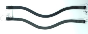Brida de carreras inglesa de cuero de alta calidad con banda ancha de forma curva plana delgada para montar a caballo en la India - Product Image 2